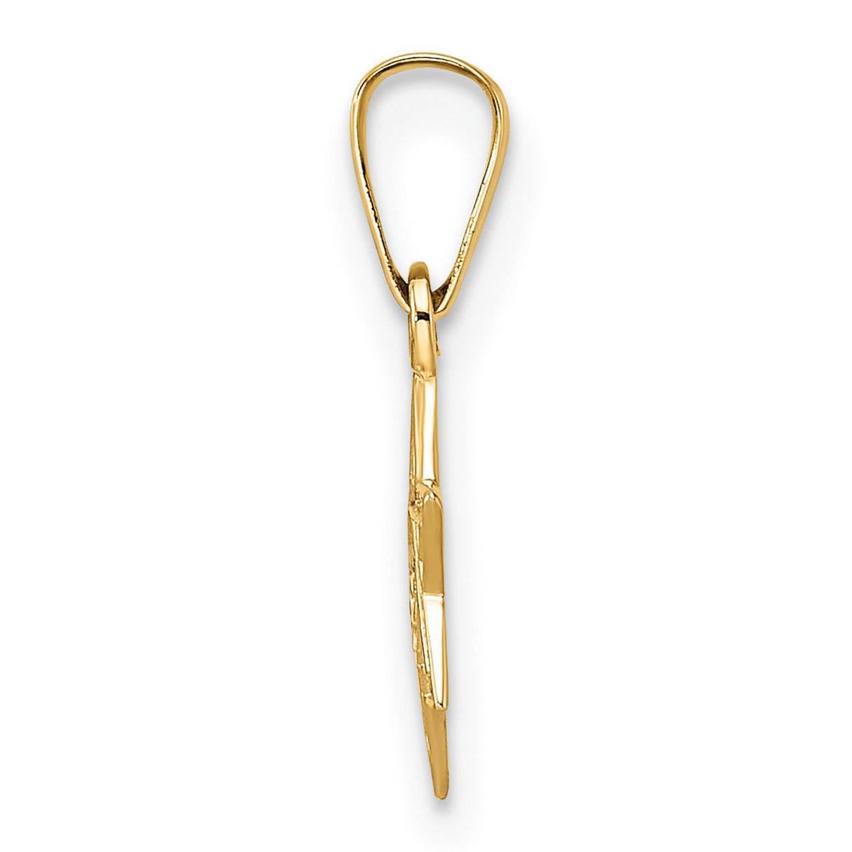 14k Yellow Gold Star of David Pendant with Hebrew Chai Symbol, Religious Jewish Jewelry