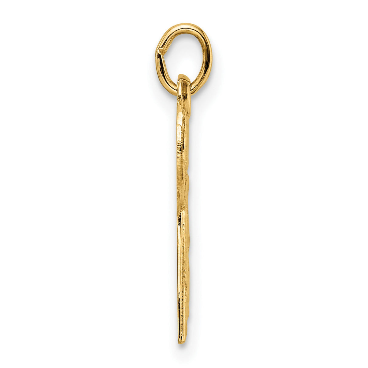 14k Yellow Gold Chai Pendant, Hebrew Symbol of Life, Jewish Faith Jewelry for Men and Women