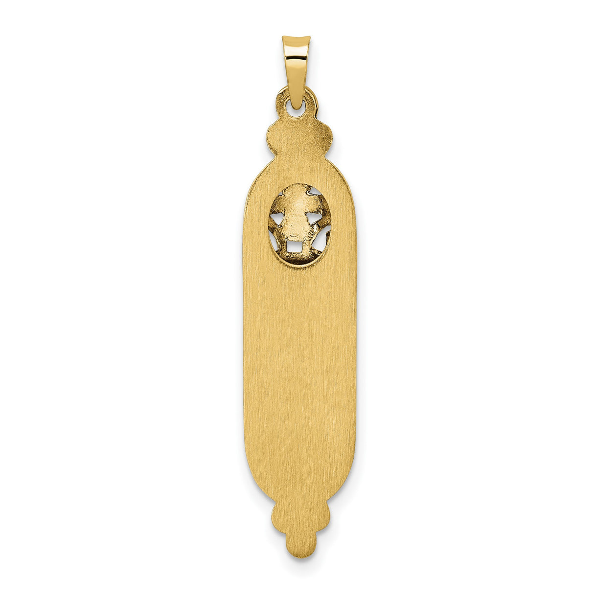 14k Yellow Gold Mezuzah Pendant with Star of David Design, Jewish Faith Symbol
