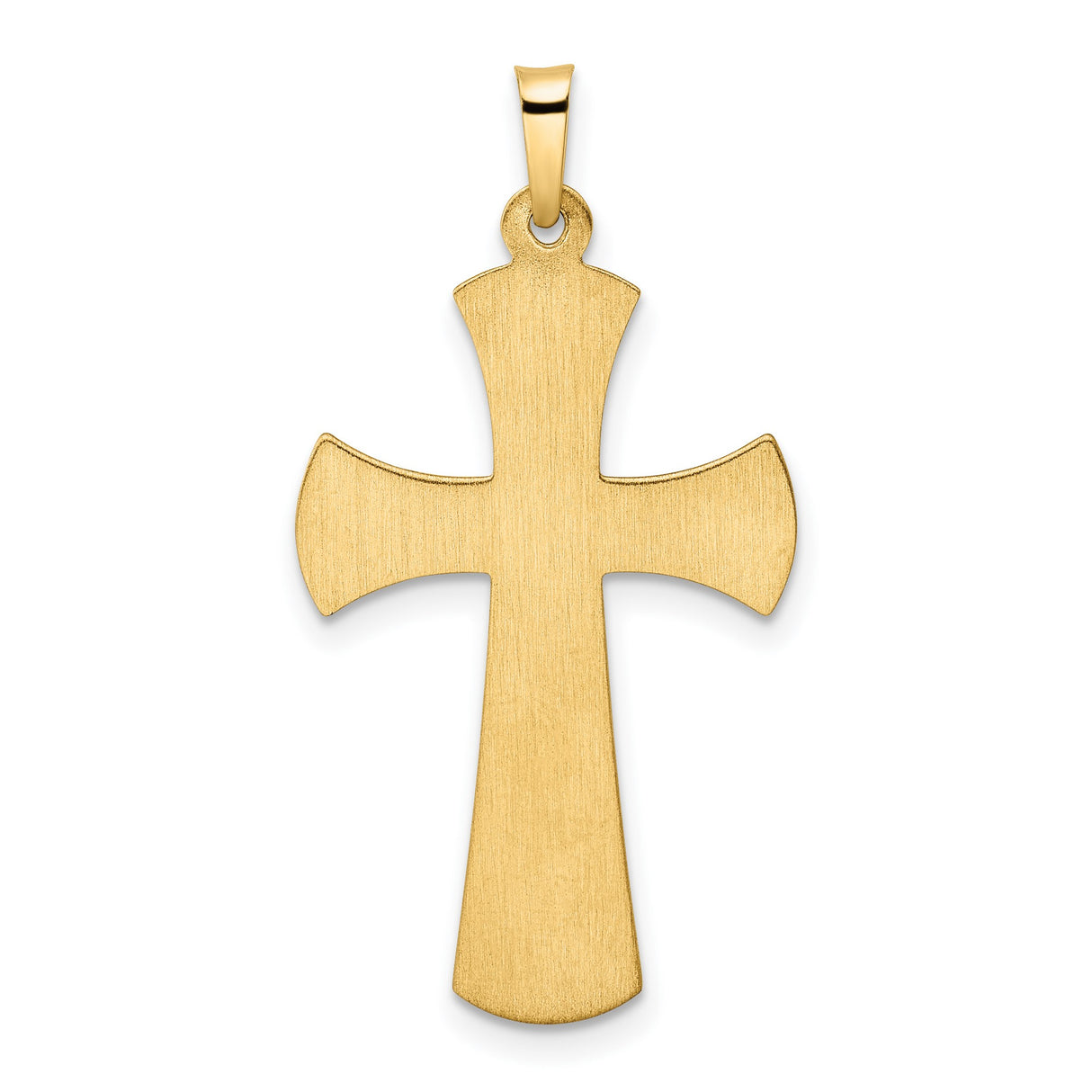 14k Multi-Tone Gold Crucifix Cross Pendant with INRI and Sculpted Christ Figure