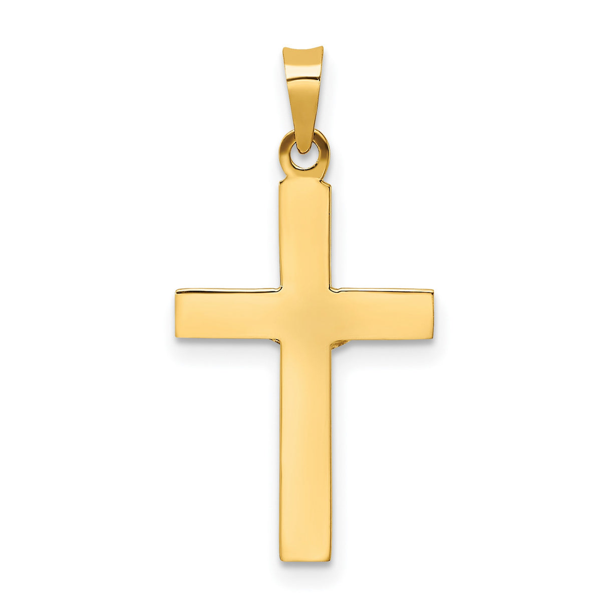 14k Two-Tone Gold Crucifix Cross Pendant with Jesus Figure, Religious Catholic Jewelry
