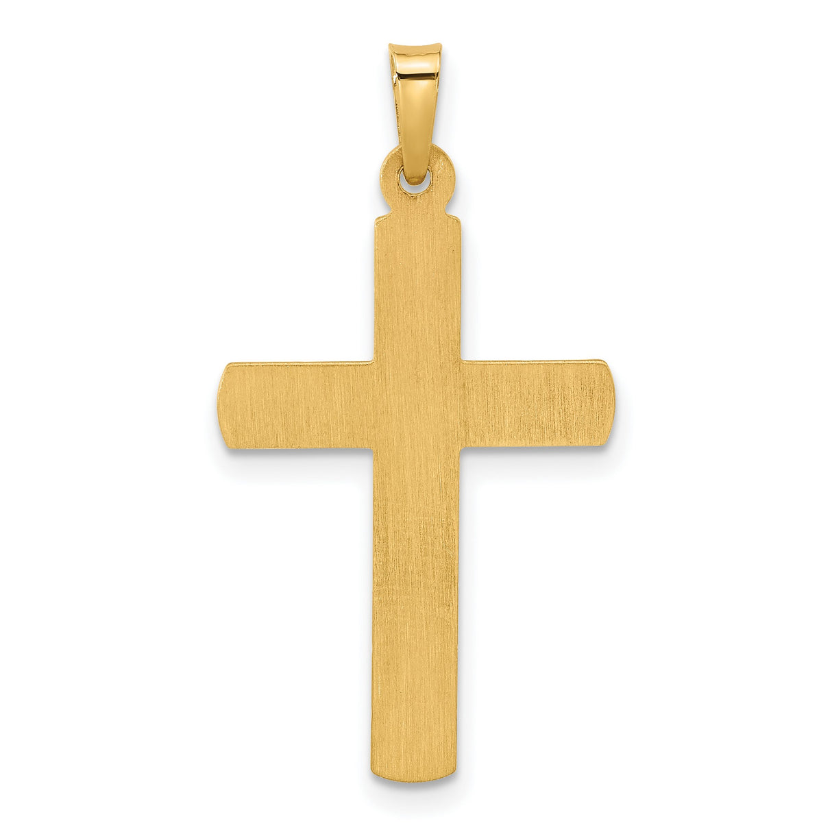 14k Two-Tone Gold Crucifix Cross Pendant, Dimensional Catholic Jesus Design