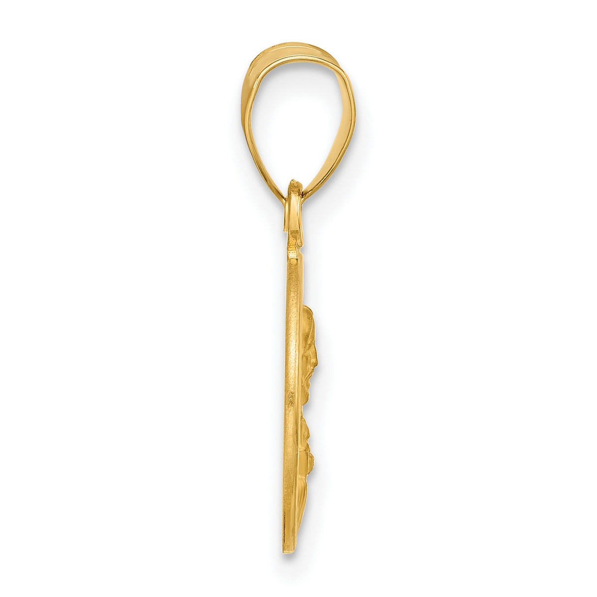 14k Yellow Gold Sacred Heart of Jesus Pendant, Radiant Halo Catholic Medal for Women or Unisex Wear