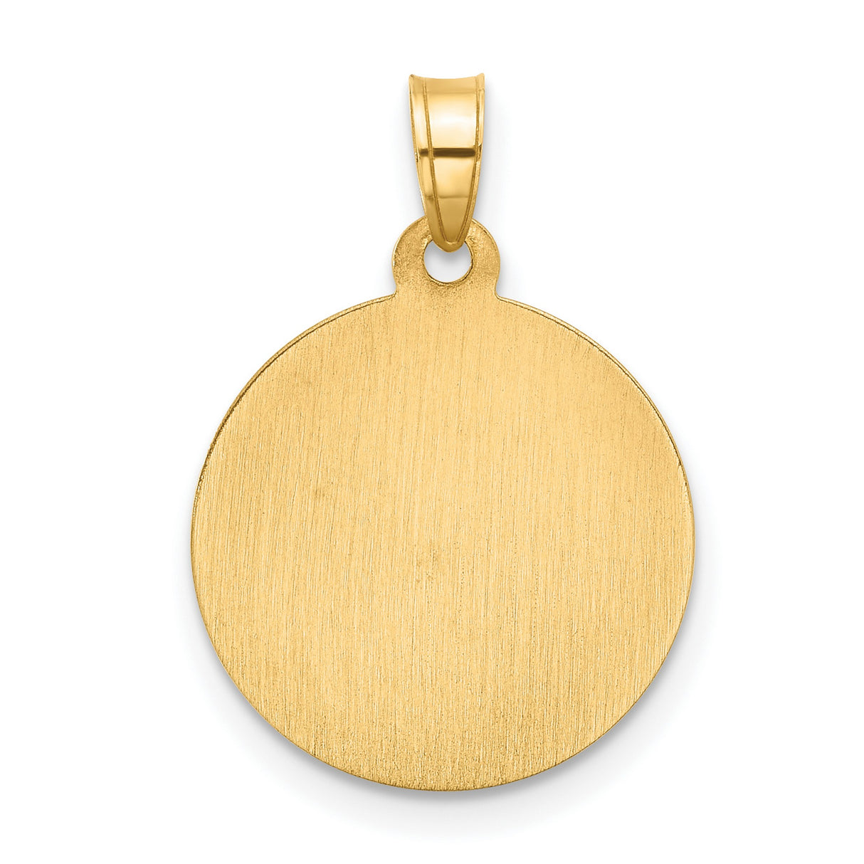 14k Multi-Tone Gold Virgin Mary Pendant with Angels, Rhodium Plated Religious Medal Charm