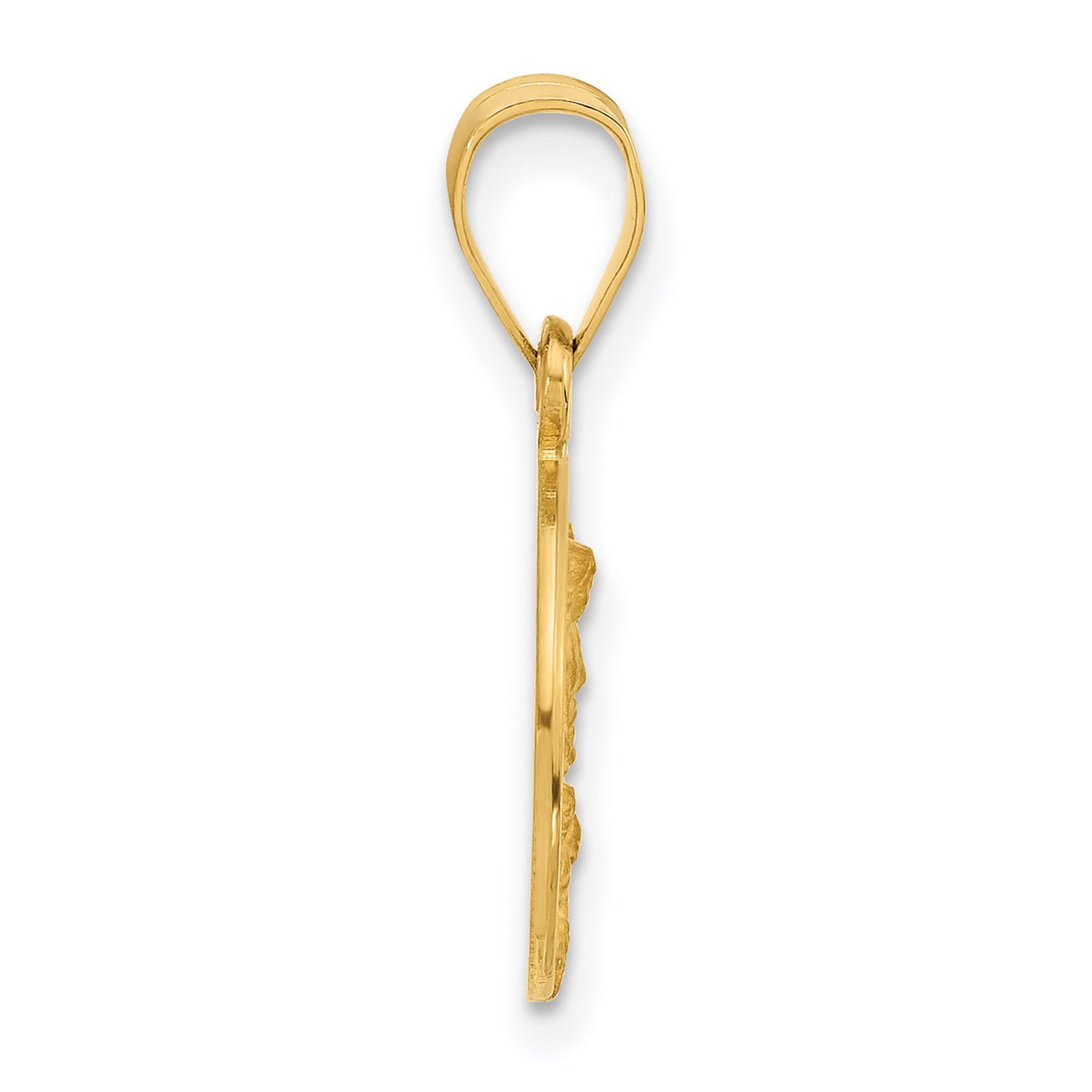 14k Yellow Gold Guardian Angel Medal Pendant, Religious Catholic Jewelry for Women and Men