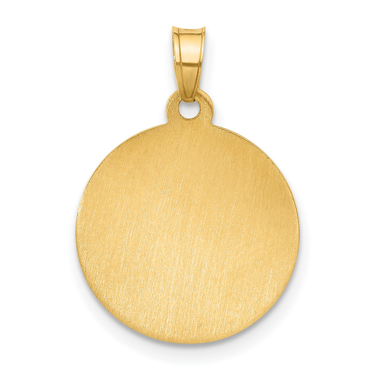 14k Yellow Gold Guardian Angel Pendant, Religious Medal Symbolizing Protection and Faith