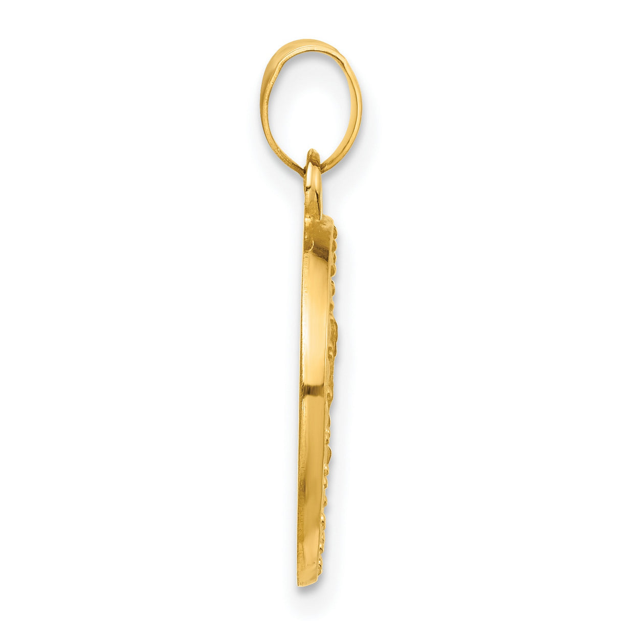 14k Yellow Gold Archangel Michael Pendant Medal, Religious Protection Theme for Men and Women