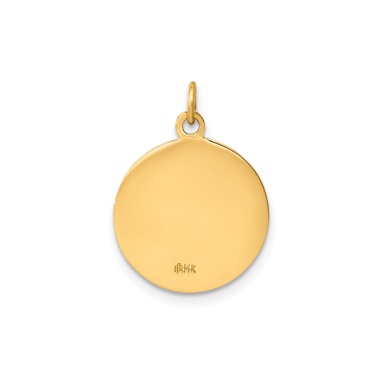 14k Yellow Gold Saint Francis of Assisi Pendant, Catholic Religious Medal Charm