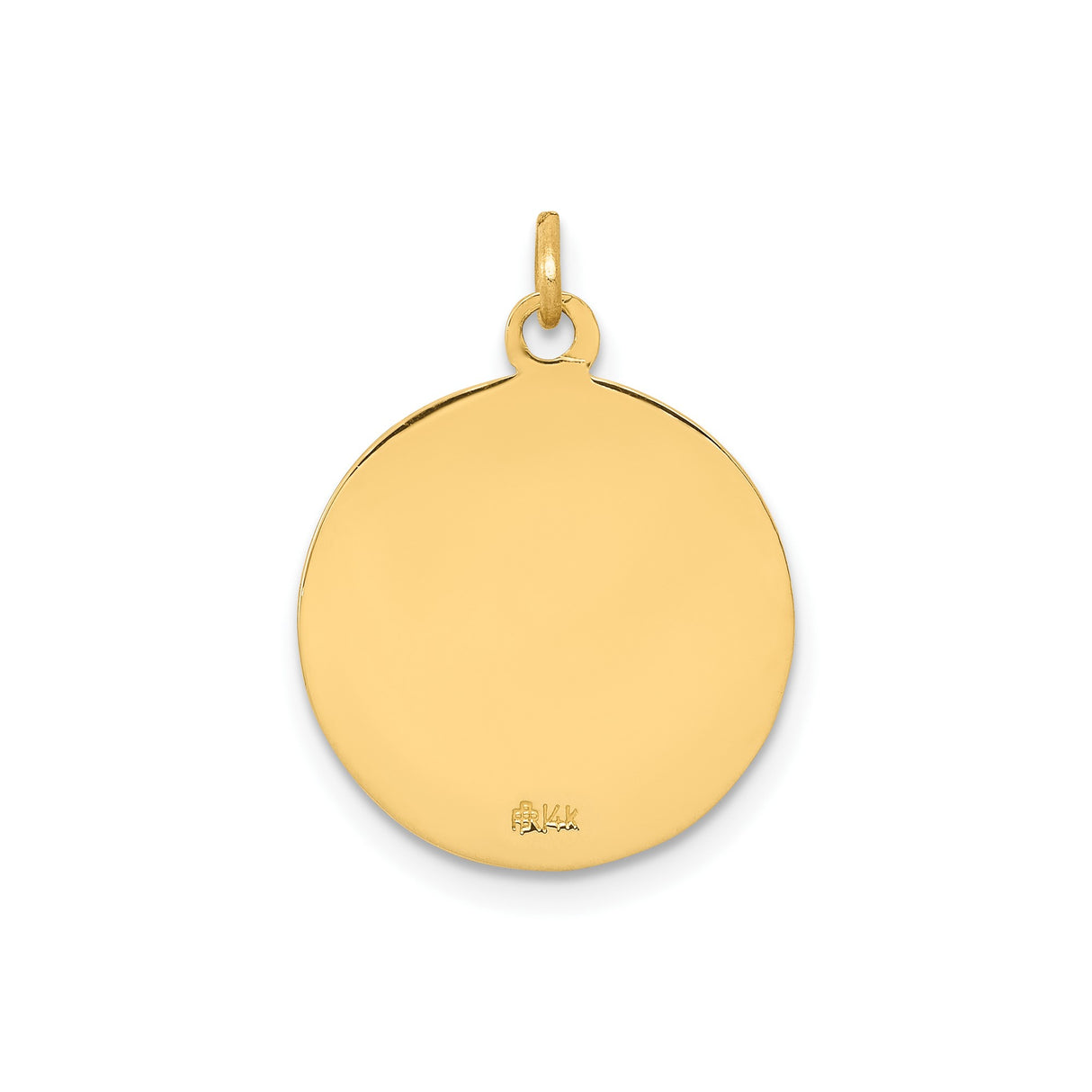 14k Yellow Gold Saint Matthew Medal Pendant with Inscription, Religious Charm for Men or Women