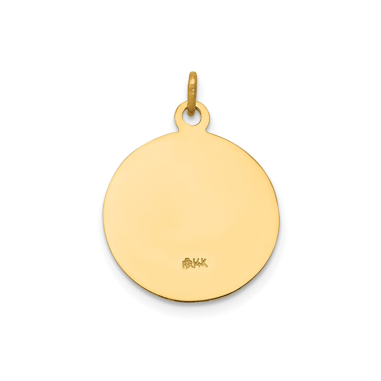 14k Yellow Gold Saint Gerard Pendant with Halo and Cross, Catholic Medal Charm