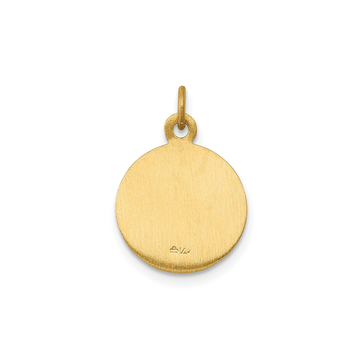 14k Yellow Gold Saint George Medal Pendant with Dragon Slayer Image, Christian Religious Theme