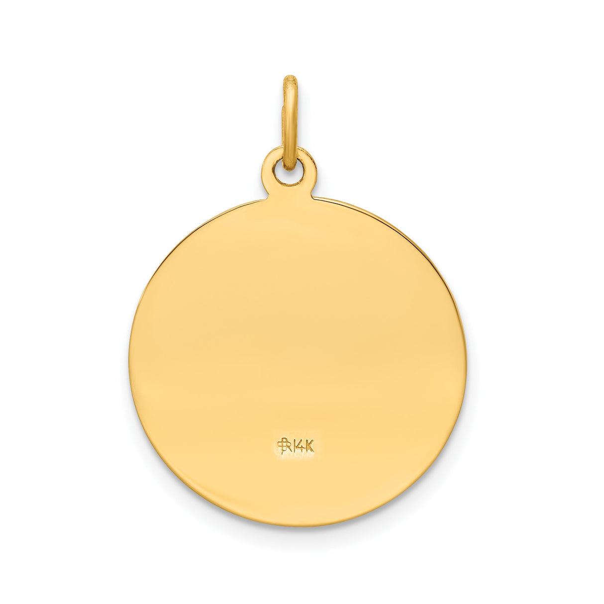 14k Yellow Gold Saint Elizabeth Seton Pendant, Catholic Medal with Saint Figure