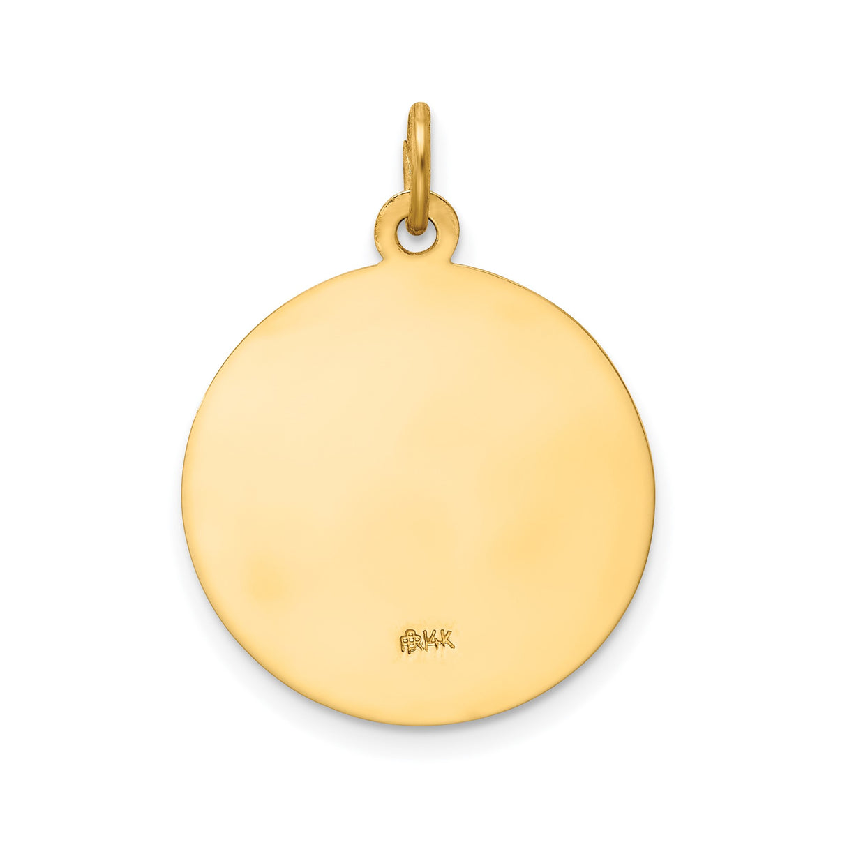 14k Yellow Gold Saint Peter Medal Pendant with Keys and Book Engraving, Catholic Charm for Men or Women