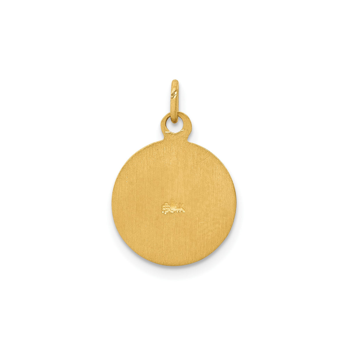 14k Yellow Gold Saint Patrick Medal Pendant, Catholic Religious Charm for Men and Women