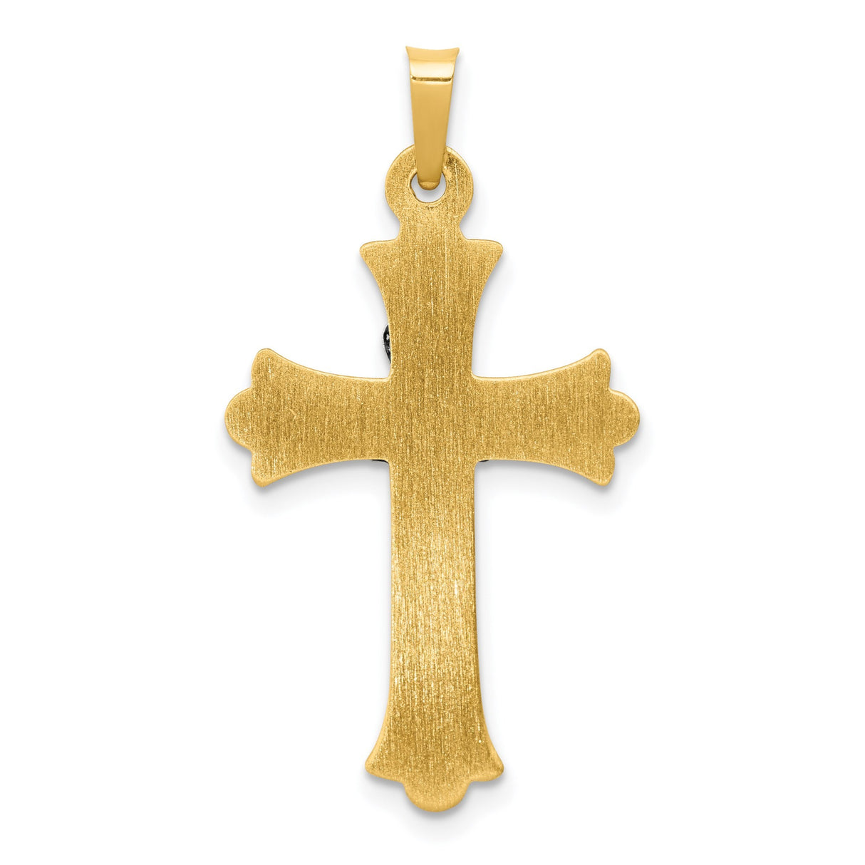 14k Two-Tone Gold Cross Pendant with Claddagh Heart and Celtic Christian Symbol