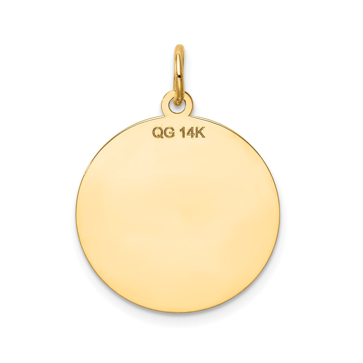 14k Yellow Gold St. Jude Thaddeus Medallion Pendant, Catholic Religious Medal Charm