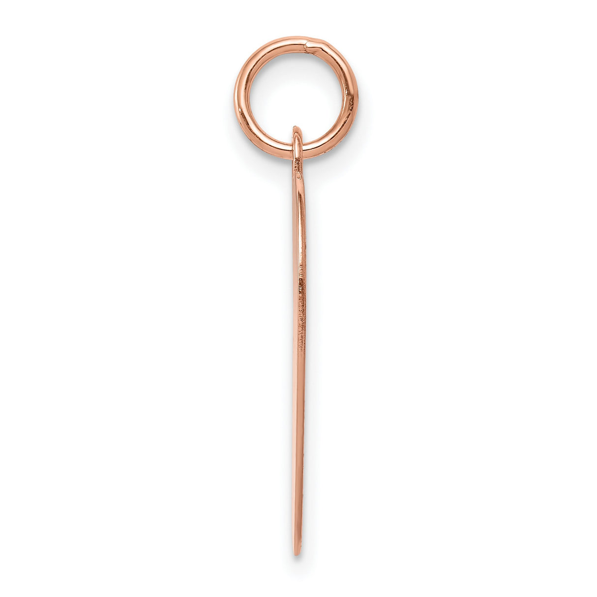 14k Rose Gold Heart Pendant with Polished Surface, Minimalist Romantic Jewelry for Women