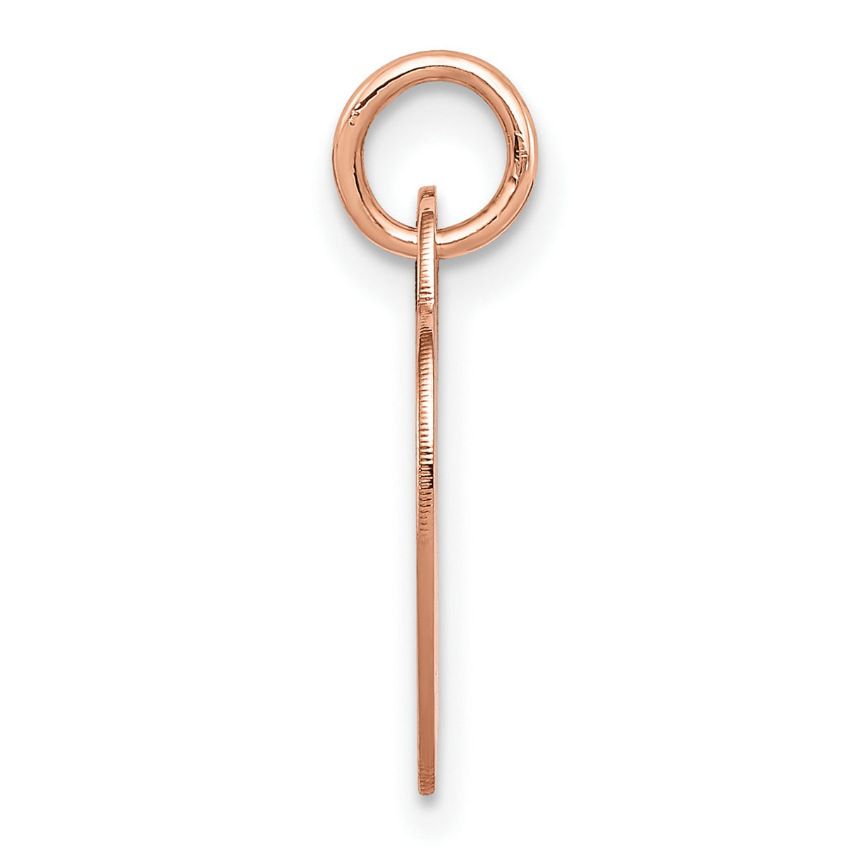 14k Rose Gold Heart Pendant, Polished Lock-Shaped Charm, Minimalist Romantic Design