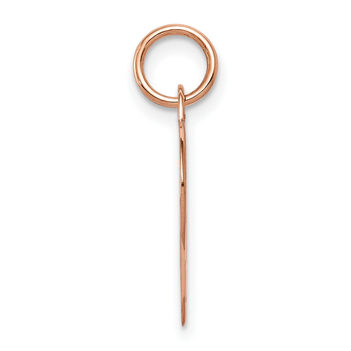 14k Rose Gold Heart Pendant, Polished Plain Engravable Charm for Women