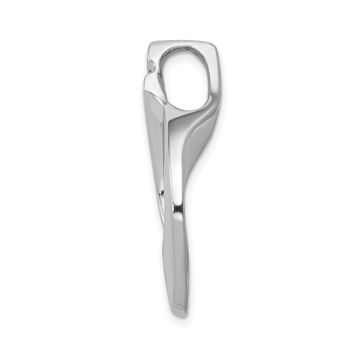 Holds 7-1.9mm stones VS Diamond Slide Charm Pendant in Real 14k White Gold