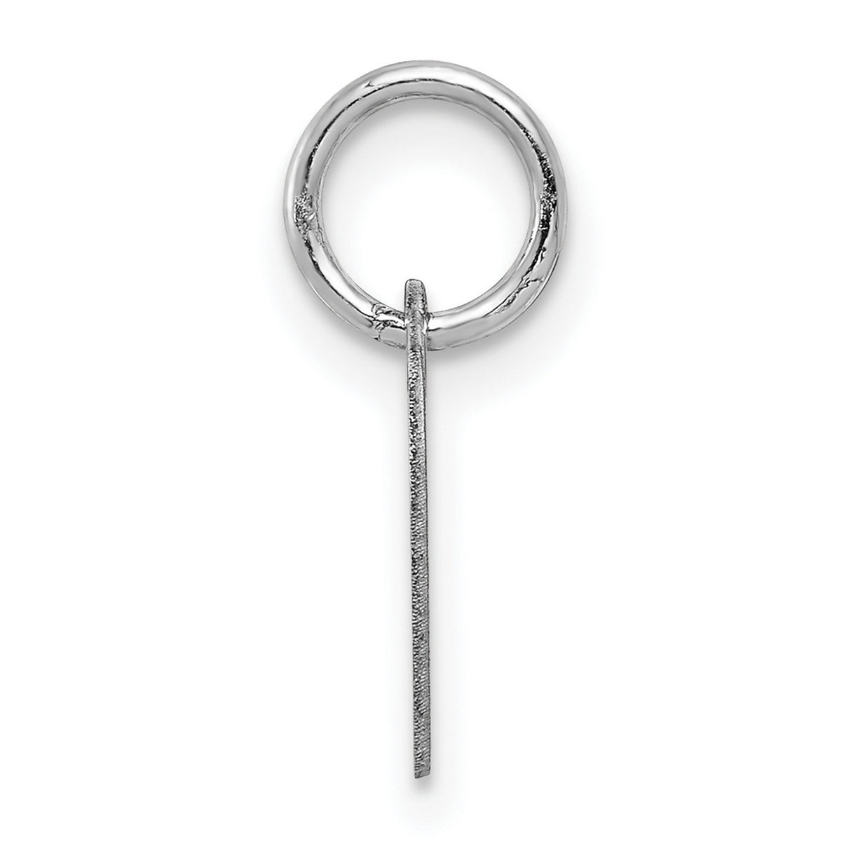 14k White Gold Heart Pendant Charm, Minimalist Design with Symbol for Women