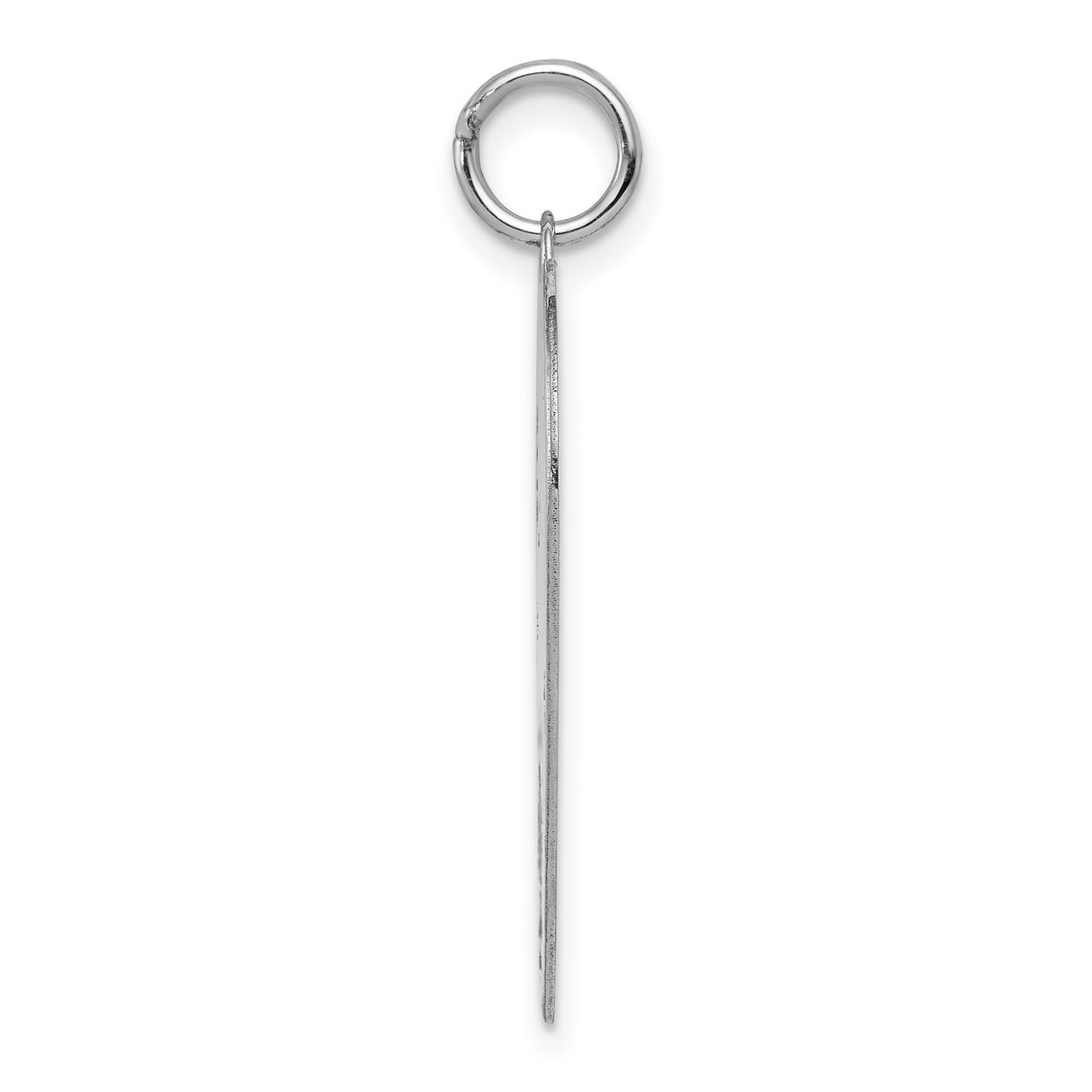 14k White Gold Heart Pendant, Polished Minimalist Charm for Women