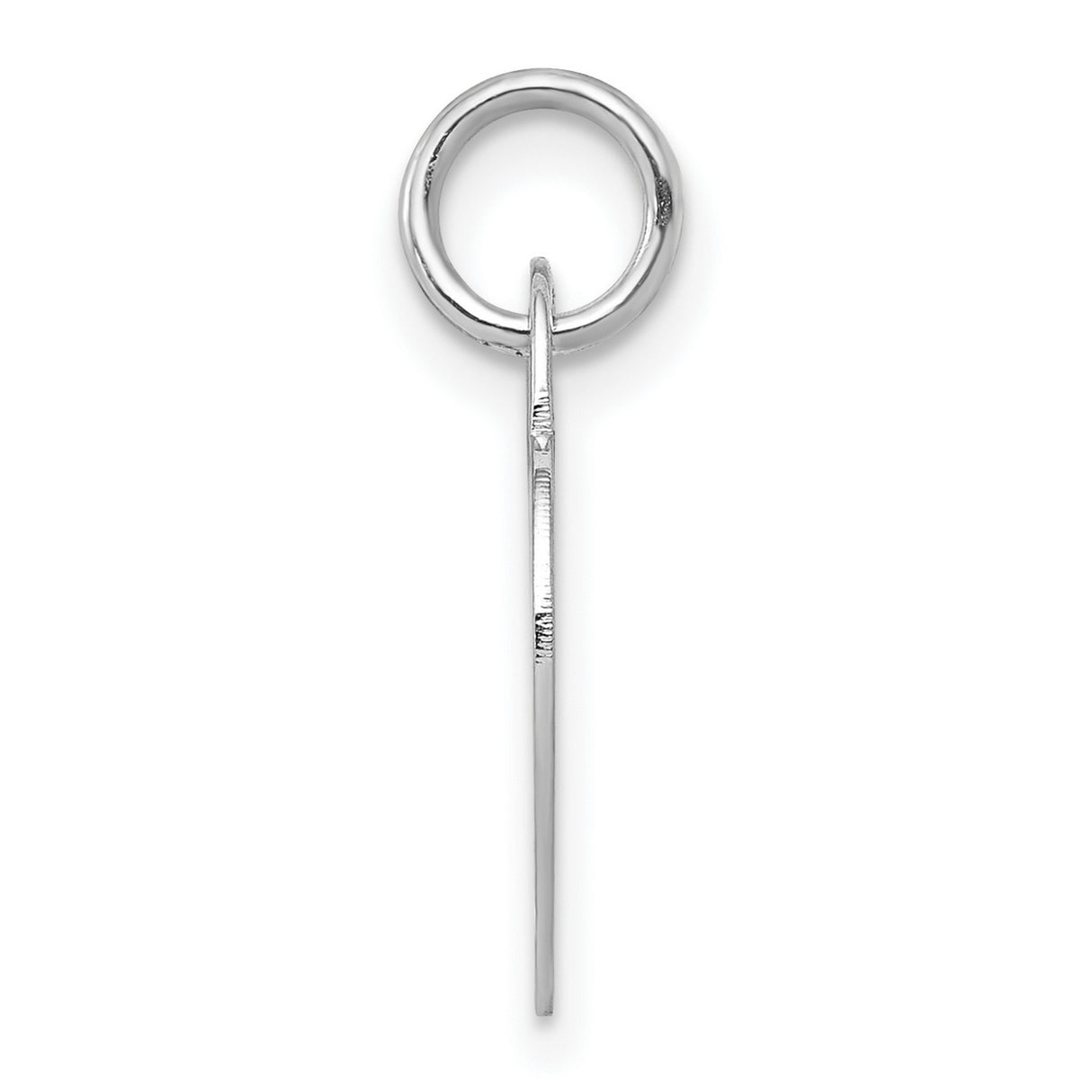 14k White Gold Heart Shaped Padlock Pendant, Polished Minimalist Charm for Women