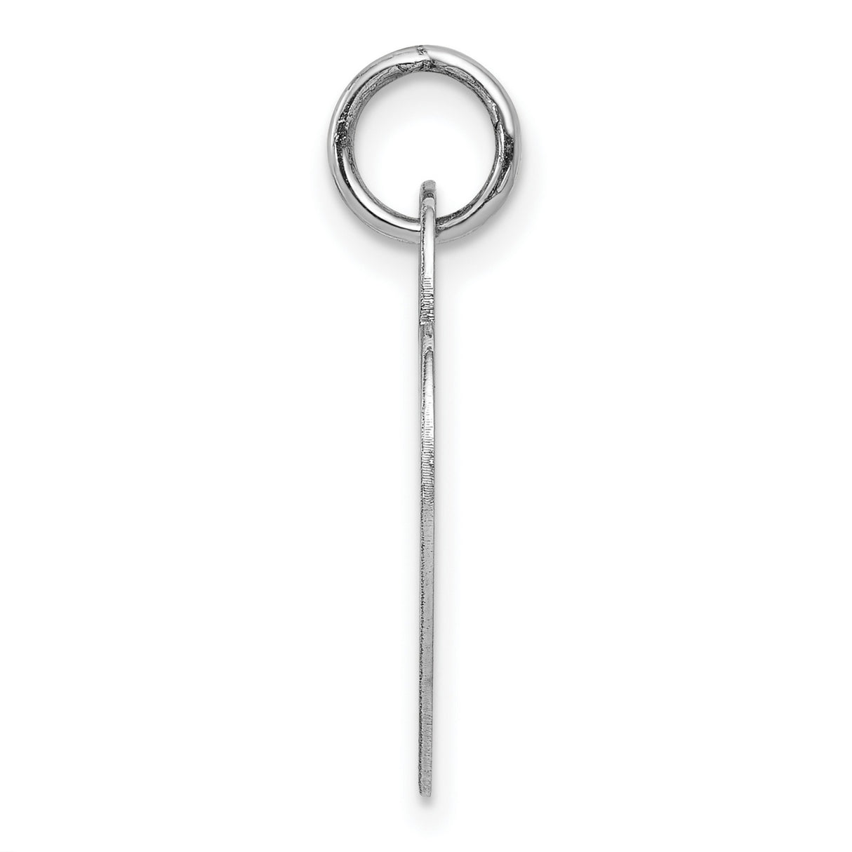 14k White Gold Heart Lock Pendant Charm with Polished Surface for Women