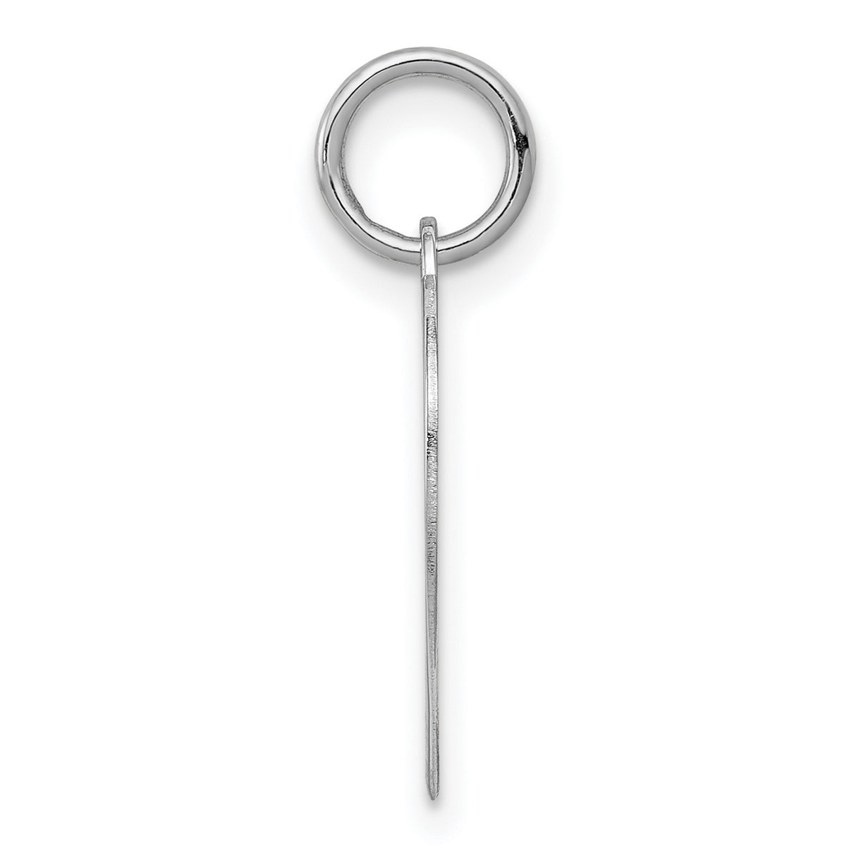 14k White Gold Heart Disc Pendant Charm, Polished Classic Engraving-Friendly Jewelry