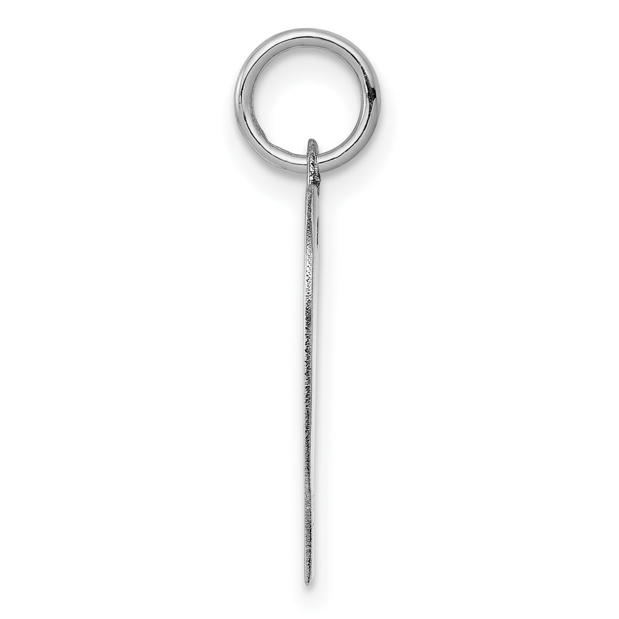 14k White Gold Heart Pendant, High Polish Finish, Smooth Engraving Surface