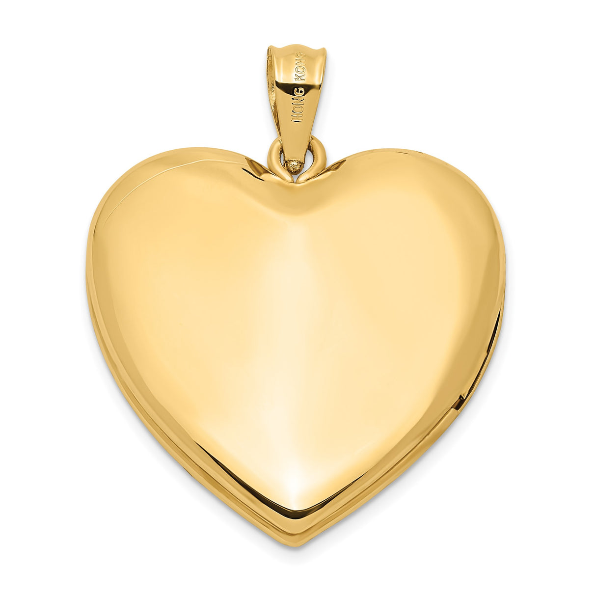 14k Yellow Gold Heart Locket Pendant with Starburst Design and Diamond Accent