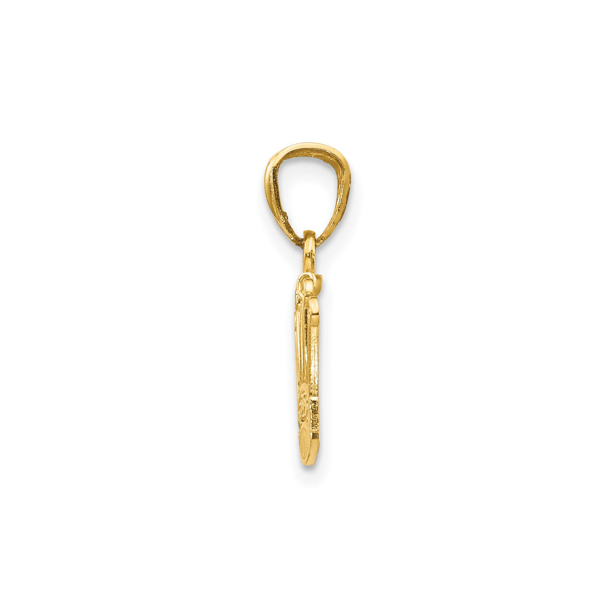 14k Yellow Gold Crown Pendant, Regal Unisex Charm Symbolizing Power and Confidence