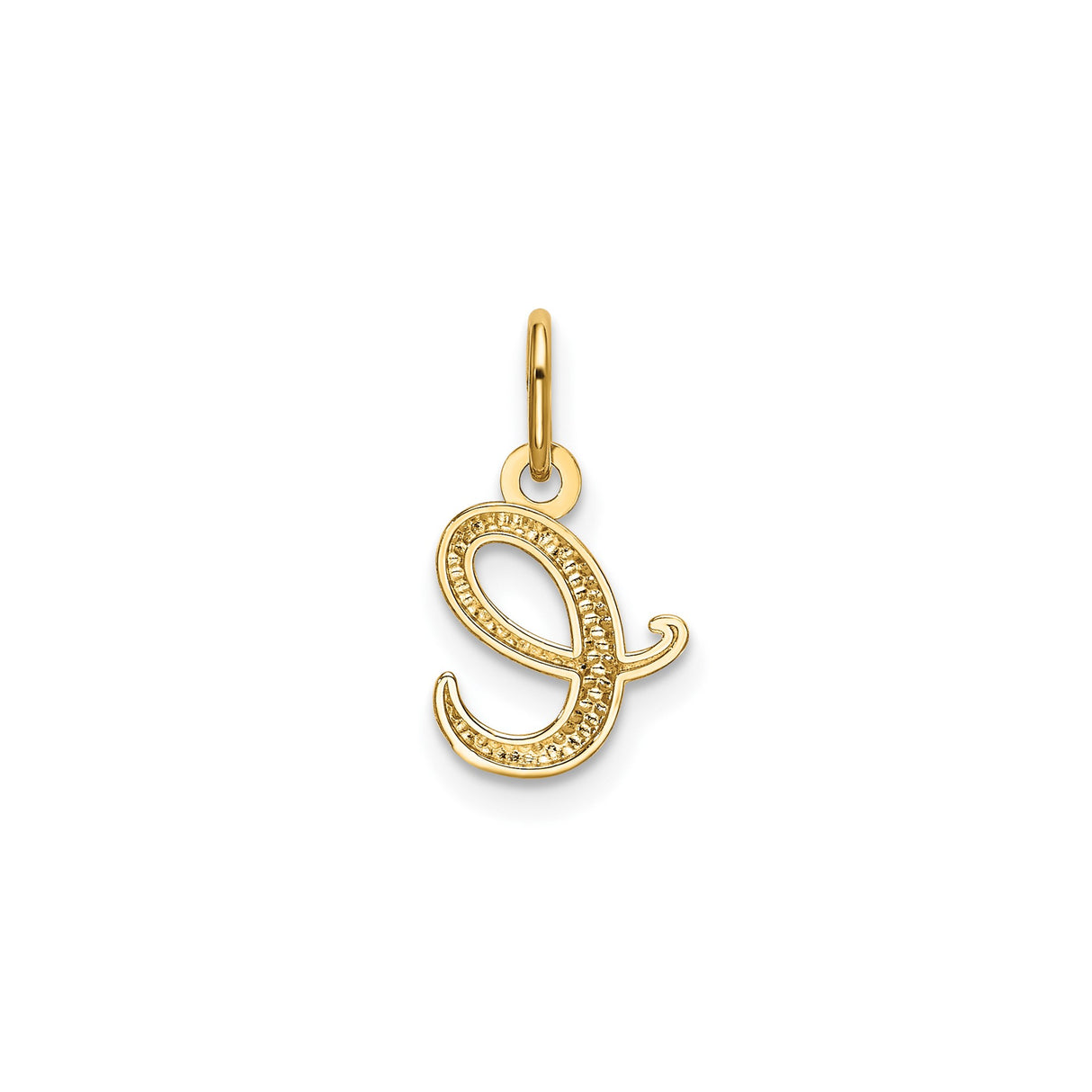 14k Yellow Gold Lowercase E Pendant Charm, Script Font Initial Jewelry for Women or Unisex Wear