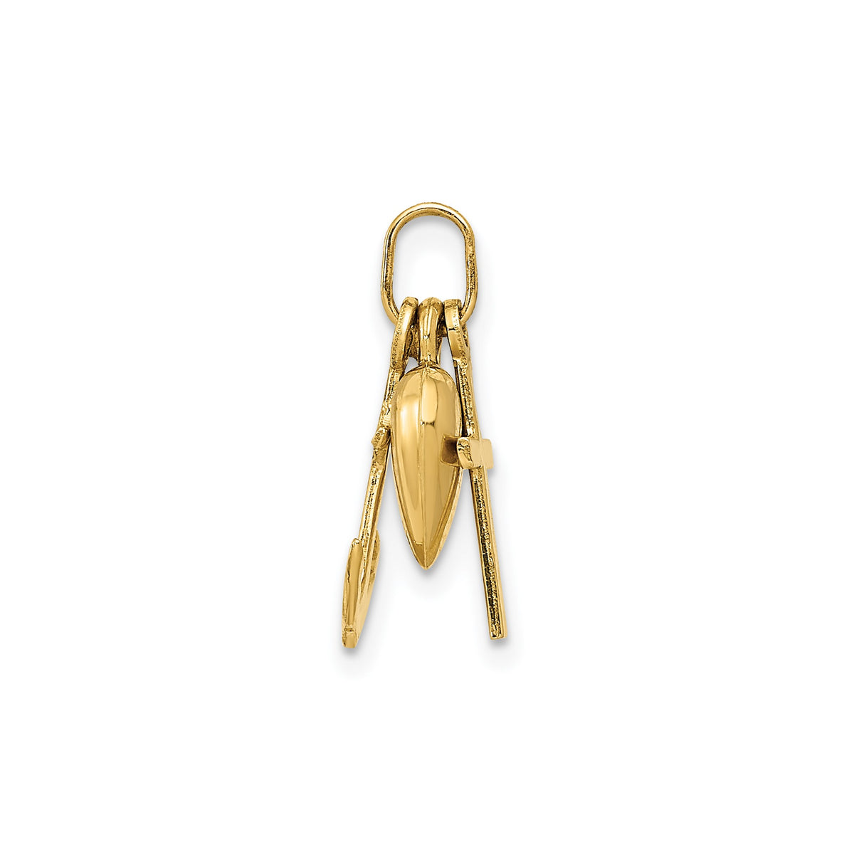 14k Yellow Gold Pendant with Cross, Heart, and Anchor Symbols of Faith, Love, and Hope