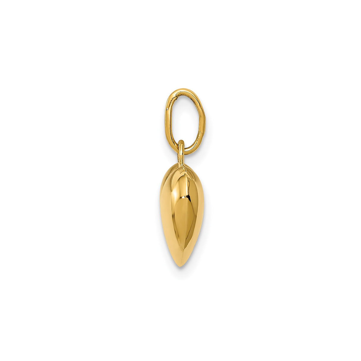 14k Yellow Gold Heart Locket Pendant, Smooth Polished Finish, Sentimental Keepsake Charm