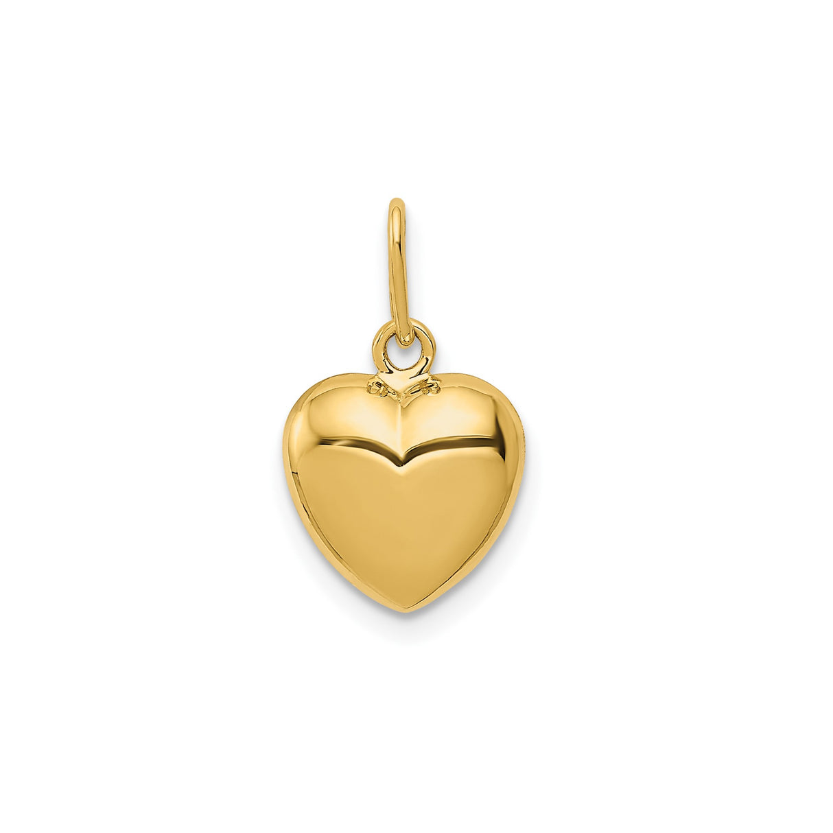 14k Yellow Gold Heart Locket Pendant, Smooth Polished Finish, Sentimental Keepsake Charm