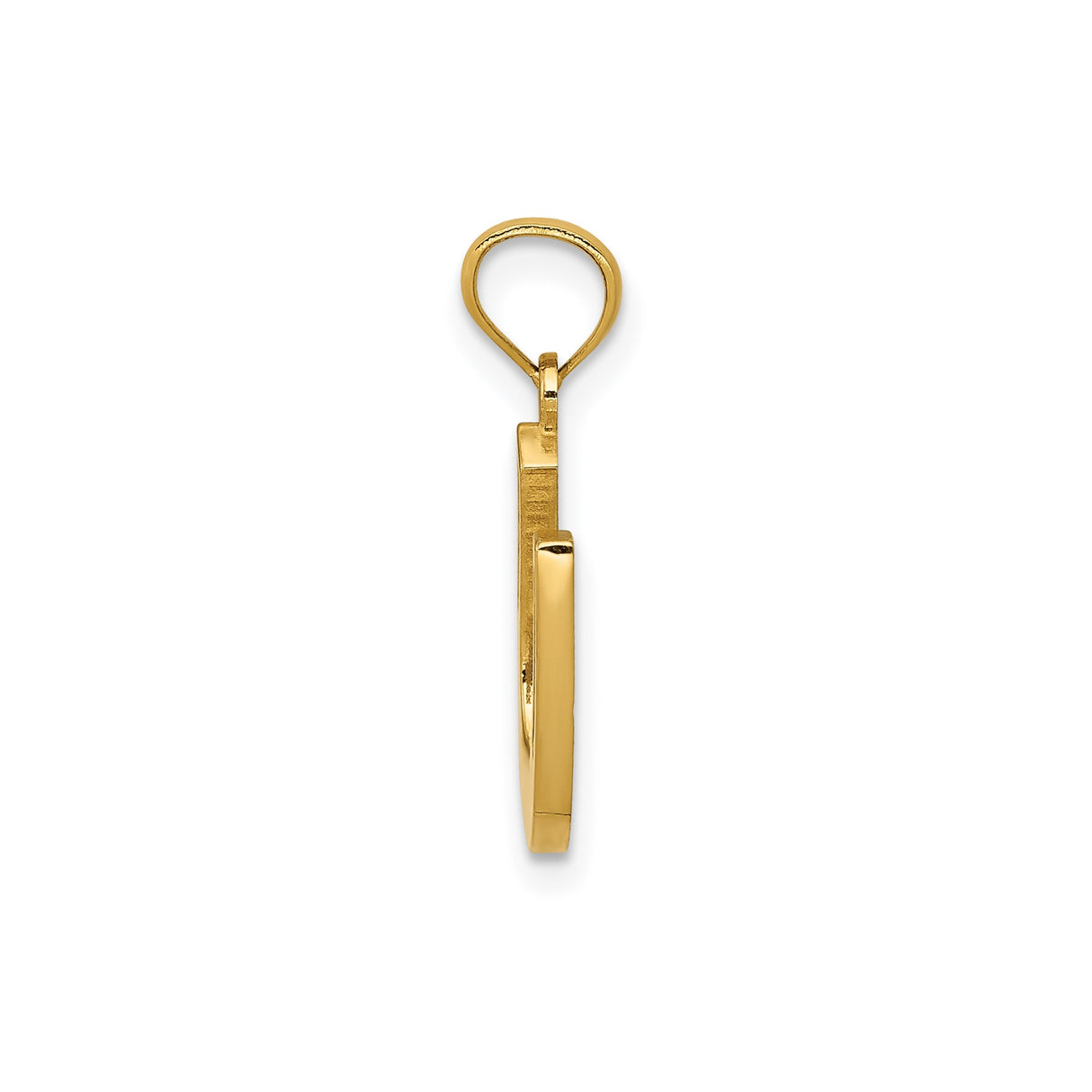 14k Yellow Gold Horseshoe Pendant, Classic Open End Western Design for Women or Unisex Wear