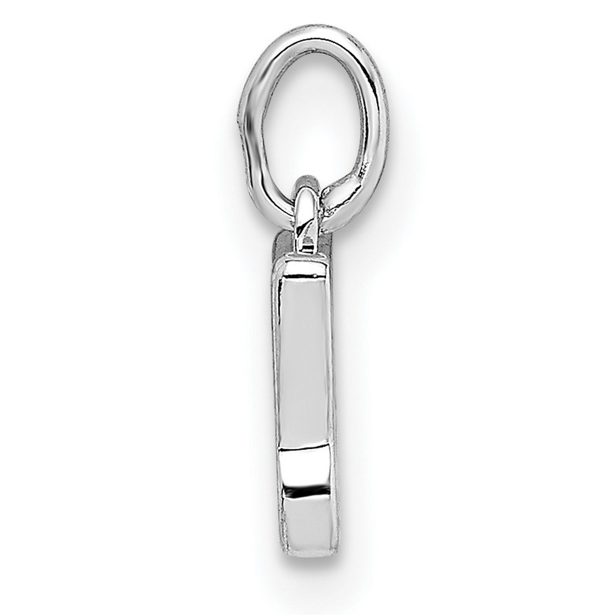 14k White Gold Butterfly Charm Pendant with Open Cutout Design for Women