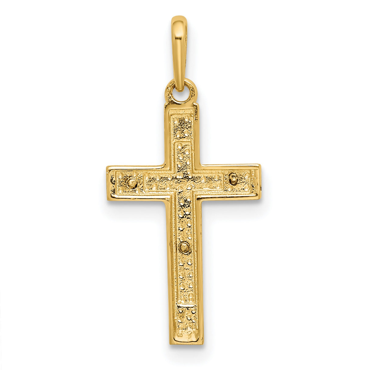 14k Two-Tone Gold Crucifix Cross Pendant with Jesus Figure Catholic Religious Charm
