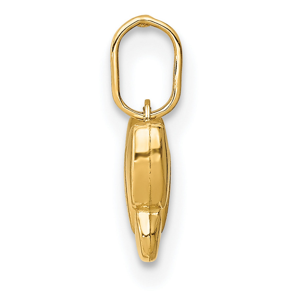 14k Yellow Gold Butterfly Pendant, Polished Minimalist Charm Symbolizing Transformation and Freedom