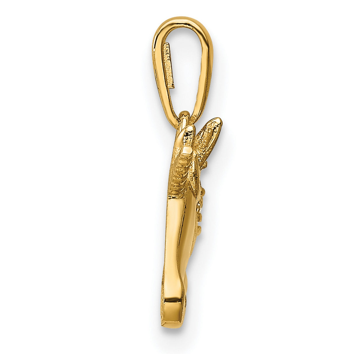 14k Yellow Gold Unicorn Pendant with Diamond Accent, Whimsical Fantasy Jewelry for Women and Girls