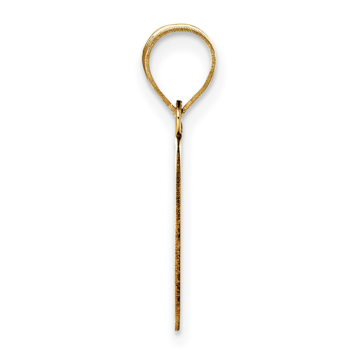 14k Yellow Gold Pendant, Letter G Serif Initial Charm, Polished Finish, Unisex Design