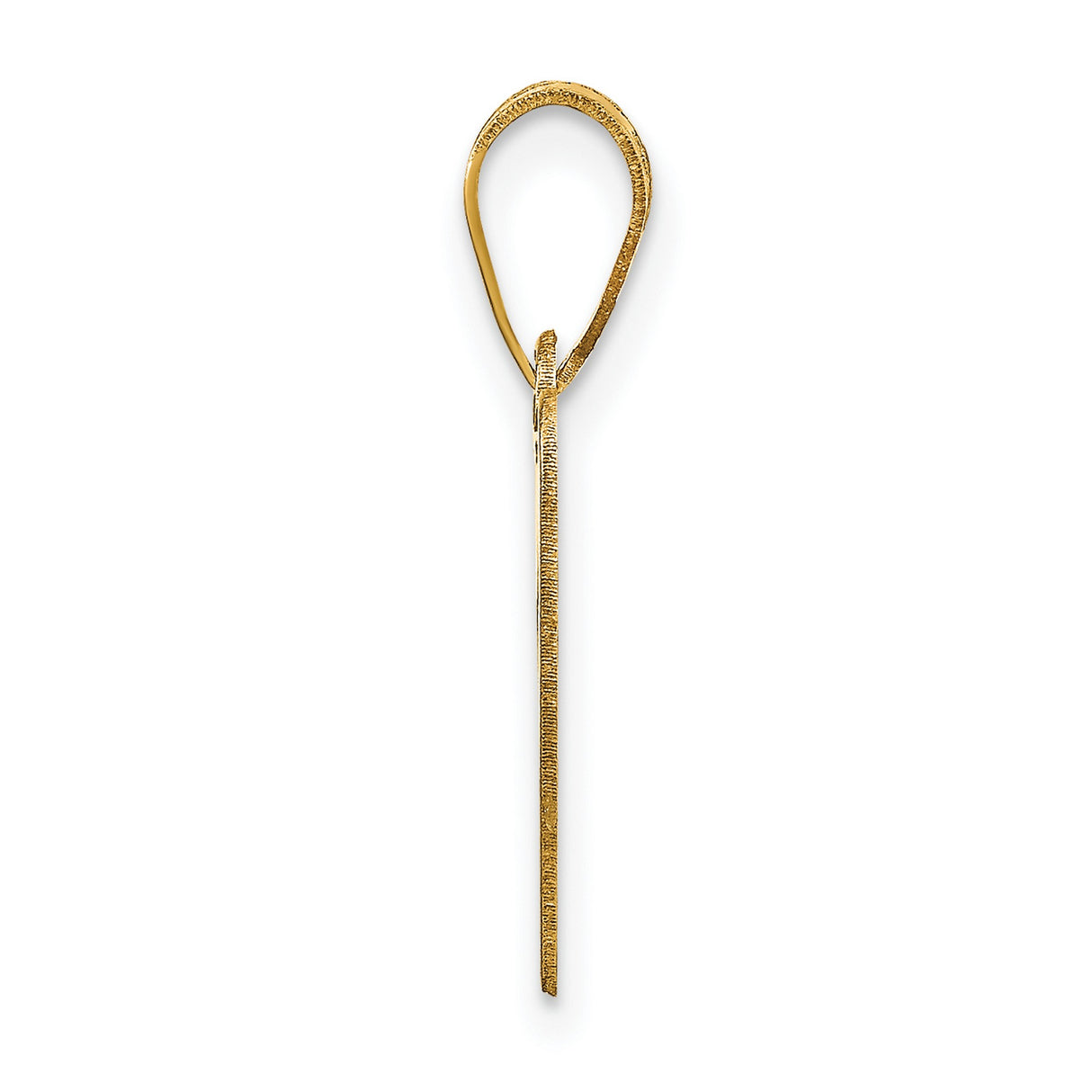 14k Yellow Gold Hebrew Aleph Pendant, Judaica Jewelry Symbolizing Spiritual Beginnings