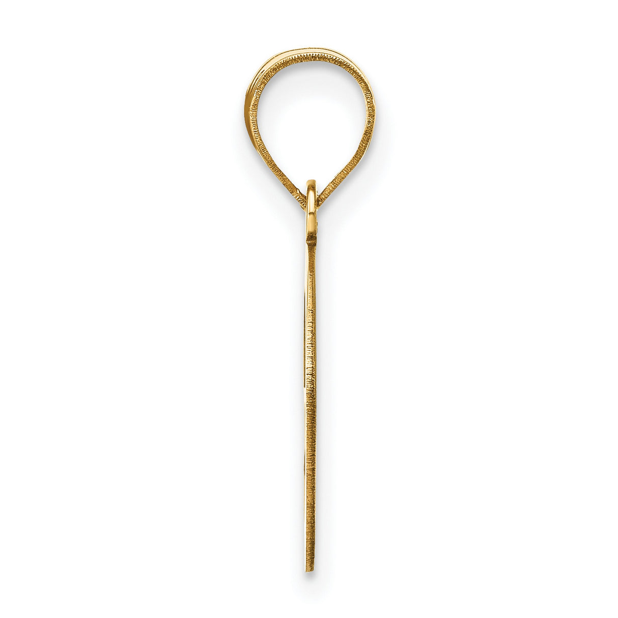 14k Yellow Gold Letter G Pendant Charm, Polished Modern Initial Jewelry for Women or Unisex Wear