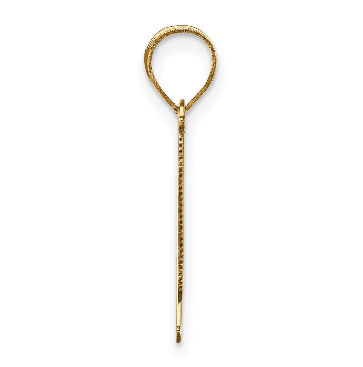 14k Yellow Gold H Pendant Charm, Sleek Polished Letter Design, Modern Minimalist Jewelry