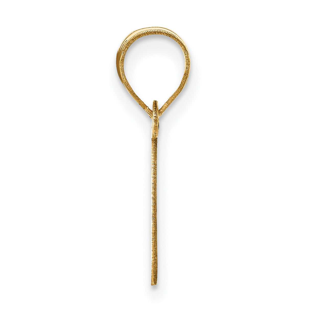 14k Yellow Gold Number One Pendant, Minimalist Polished Charm, Unisex Motivational Jewelry