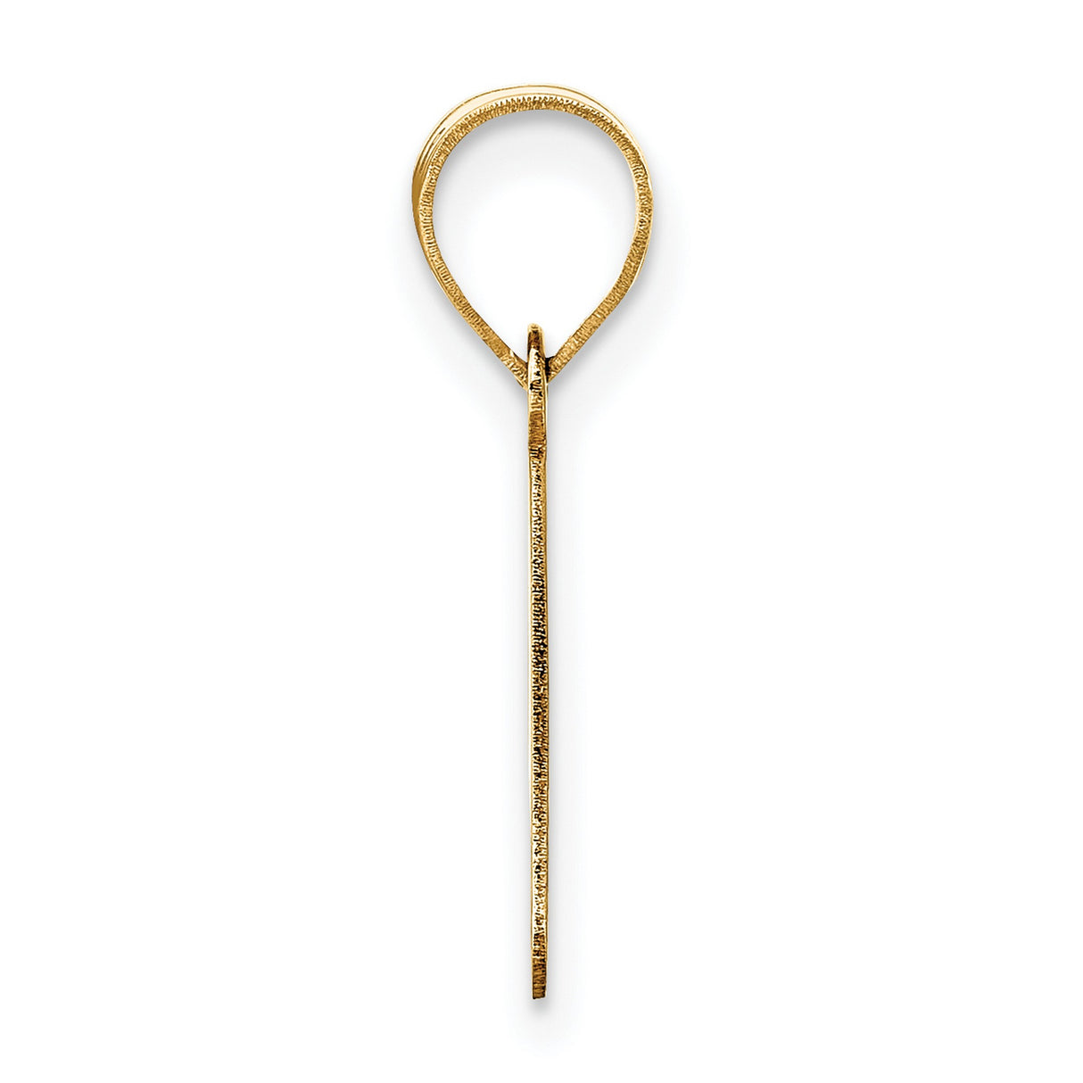 14k Yellow Gold Letter P Pendant Charm, Polished Initial Design for Women or Unisex Wear