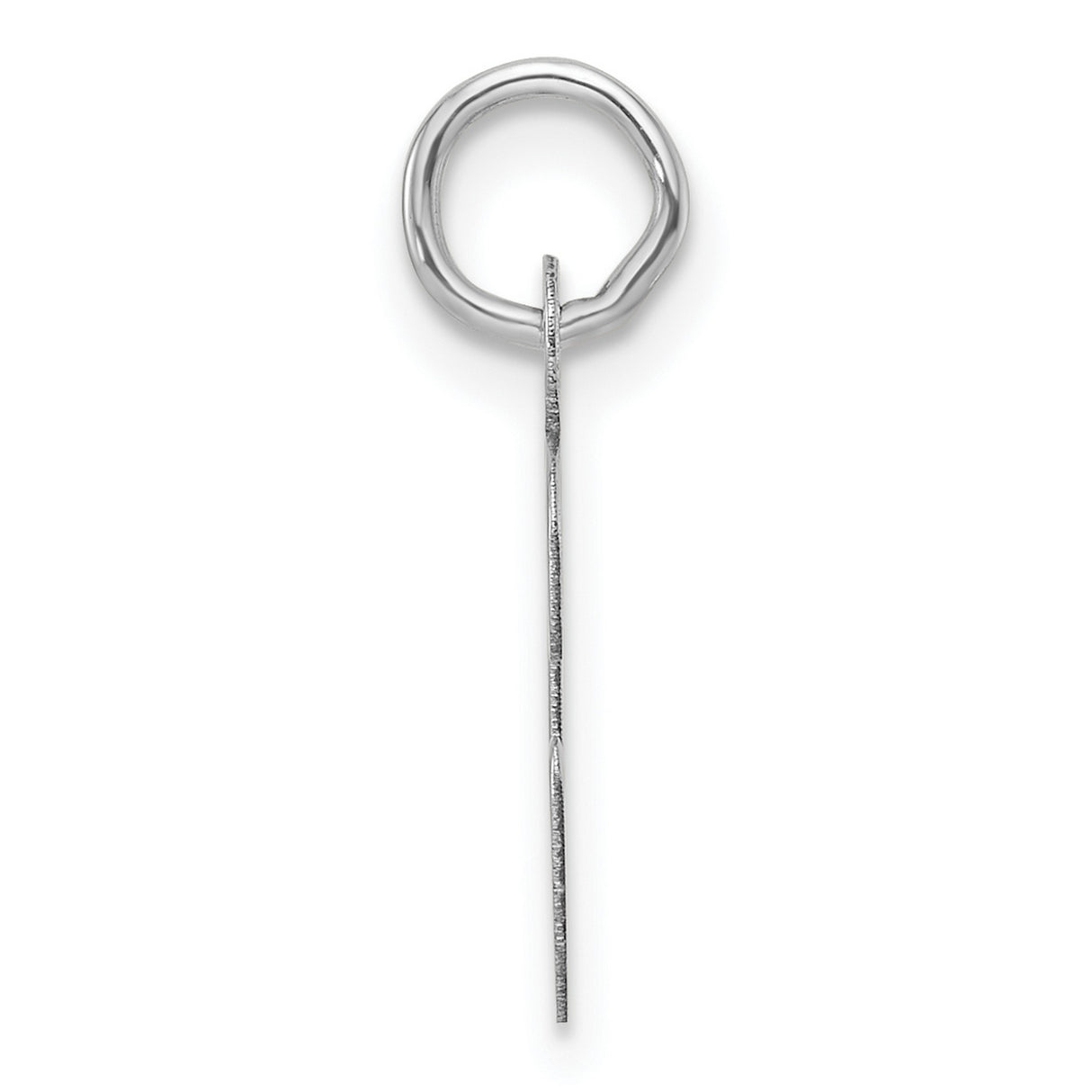 14k White Gold Initial G Pendant, Script Letter Charm with Polished Finish for Women or Unisex Wear