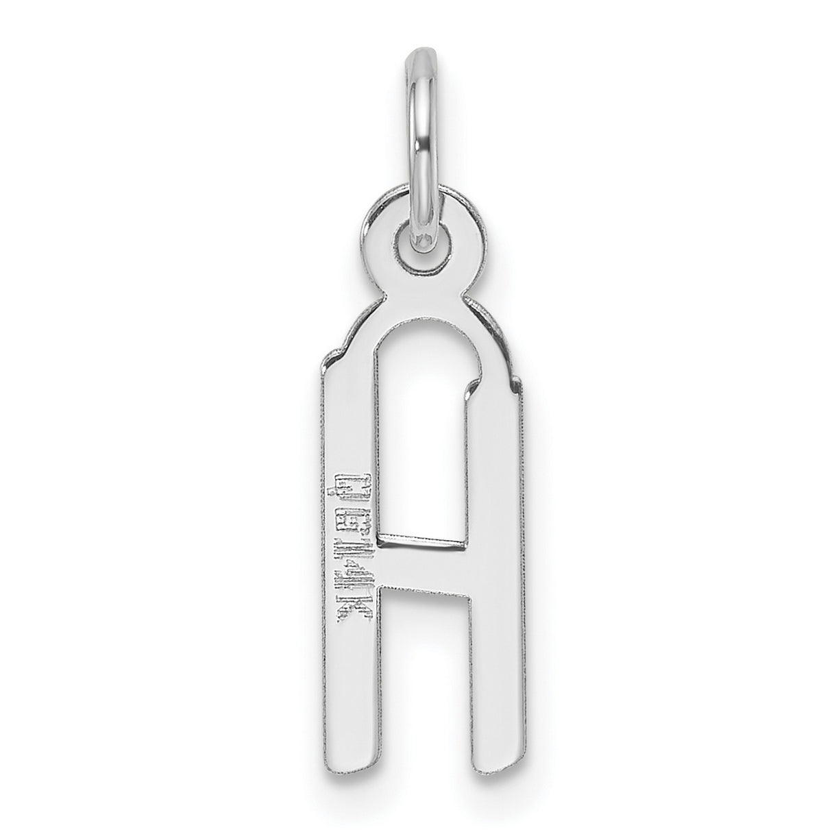 14k White Gold Chai Pendant, Hebrew Symbol for Life and Vitality, Unisex Jewish Charm