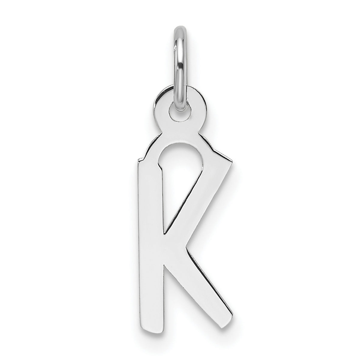 14k White Gold Chi Rho Pendant, Greek Christian Religious Symbol Charm for Men and Women